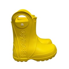 Crocs Kids Handle It Rain Boots Yellow Waterproof Lightweight Comfort Size C9