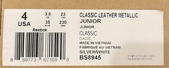 Reebok Classic Leather Metallic Junior Sneakers