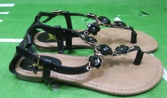 new Summer Black Rhinestone Back Strap Cute Shoes Sandals GIRL Size 2