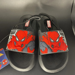 Spiderman Youth Slide Sandal With Stretch Strap Size 5/6 Marvel