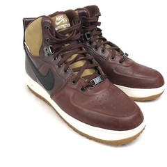 NIKE LUNAR FORCE 1 SNEAKERBOOT GS Maroon GUM BROWN BLACK Air 706803 200 7Y Kids