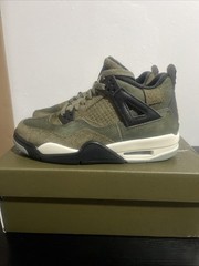 Nike Air Jordan 4 Retro Craft Medium Olive Pale Vanilla US 5Y Fb9928 200