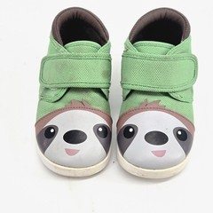 ikiki Strider McSloth Squeaky Toddler Shoes Green Brown Size 7 Wide Toe Box GUC