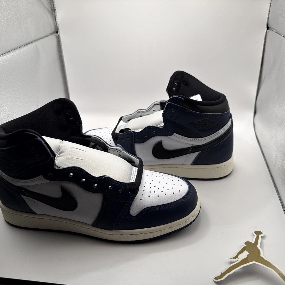 Nike Air Jordan 1 Retro High OG Youth 4.5Y FD1437-401 Midnight Navy/Black