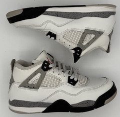 Nike Air Jordan 4 Retro White Cement PS 3Y IB4388-100 Preschool Shoes