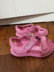 Crocs Kids Pink Lemonade Swiftwater Expedition Sandals Size US 8C Toddler Girl