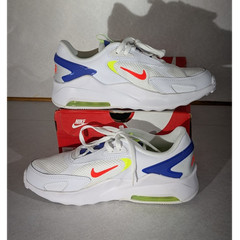 Nike Air Max Bolt GS White Blue Red Yellow Mesh Sneakers 5.5Y Unisex Kids