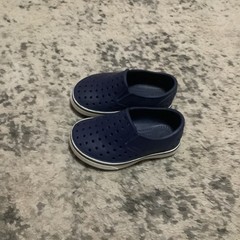 Native Jefferson Shoes Kids Size C6 Regatta Blue Shell White Waterproof Slip On