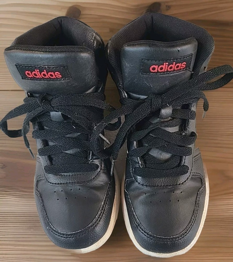 Adidas Kids Boys Athletic Black Sneaker School Shoe Sz 2 P22