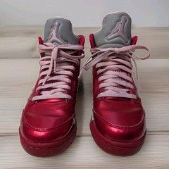 Nike Air Jordan 5 Retro Mid Valentines Day Size 7Y 8.5 Women (GS) Red Pink