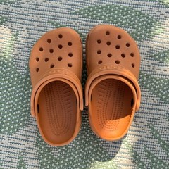 Crocs Kids Size 6-7 Pumpkin Colored Made In Canada