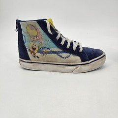 VANS x Spongebob Squarepants Zip High Top Shoes Youth’s Size 2 Skate Blue 721356