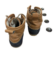 Magellan Outdoors Duck Boots Youth Size 3 Brown Leather Rubber Winter Shoes