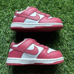 Nike Dunk Low TDE Archaeo Pink White Leather Unisex Kids Sneaker US Size 7C
