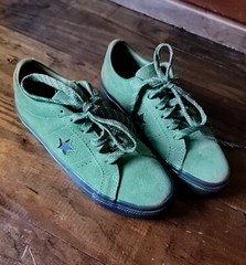 Converse One Star Pro OX Sneakers Shoes 166838C Pines Green Suede Mens 3.5 Youth