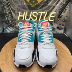 Nike Air Max 90 Sneakers White Blue Black Pink (GS) Size 7Y