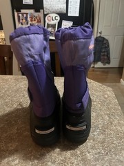 Columbia Powderbug Plus II Snow Boots Insulation Waterproof Big Kid Sz 3 Purple