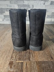 Cat & Jack Girls‘ Holland Zipper Shearling Style Boots Black Size 13