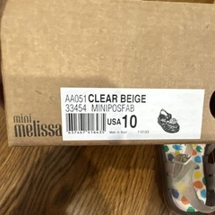 Mini Melissa MINIPOSFAB Clear Beige Fisherman Sandal US 10 Bear Owl Buckle