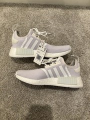 Adidas NMD R1 Refined J Primeblue Cloud White Grade School Size 7 *TRIED ON