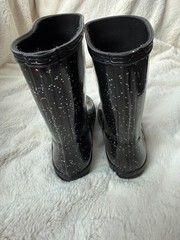 NWD $90 Hunter Little Kid First Classic Giant Glitter Boot Black US11/UK10/EU28