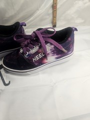Heelys Purple Galaxy Space Purple Sneaker Skate Shoe Youth Size 3 With Wheels
