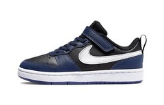 Nike Court Borough Low 2 Midnight Navy Black White PS BQ5451-404