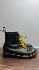Dr Martens Junior 1460 Pascal J Boots Black Size US 2 (AW004) Lace & Zip Leather