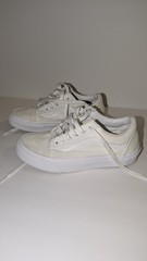 Vans Old Skool All White Canvas Sneakers Men’s 3.5 Women’s 5.0 Low Top