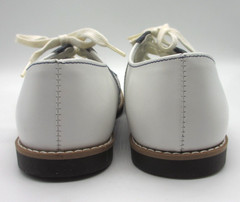 Vintage Stride Rite Classic Leather Saddle Shoes Navy and White Kids Size 8