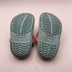 CROCS Crocband II Water Clogs Ice Blue Candy Pink White Toddler’s Size C4