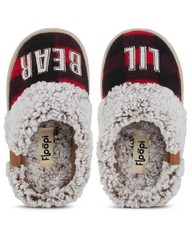 Floopi Kids „Lil Bear“ Buffalo Plaid Two-Tone Faux Fur Clog Slipper