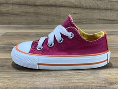 Converse Chuck Taylor All Star Double Tongue Raspberry Orange Boys Girls 4 EUC