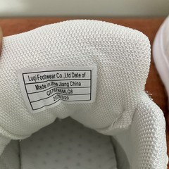 NWOT Kids White Sneakers Hook and Loop Strap Gum Sole Low Top Shoes Unisex