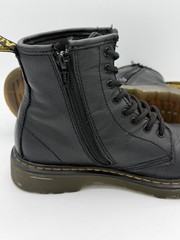 Dr. Martens Junior Collection Softy Lace Up Side Zipper Black Combat Boots Sz 3