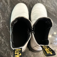 Dr. Doc Martens White 2976 Quad Platform Chelsea Boots Kids Size 3