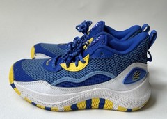 Under Armour Curry 3Zer0 24 Warriors Blue White Yellow 3027627-400 Kids Size 4.5
