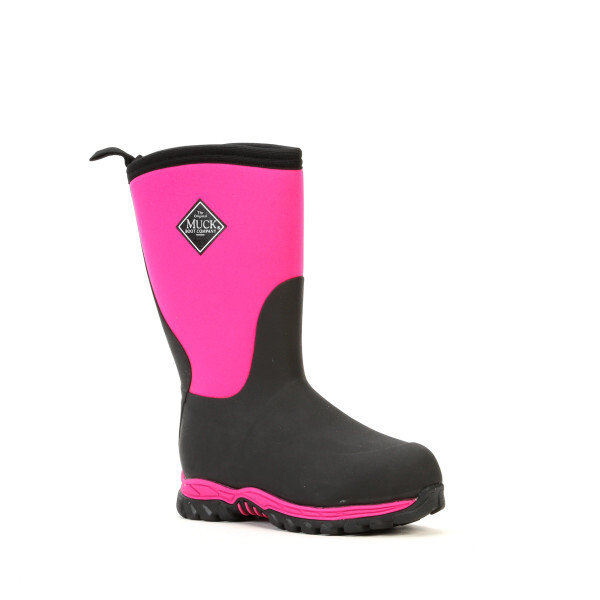 Muck Kid’s Rugged II Boot – Black/Pink