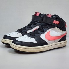 Nike Court Borough Mid 2 Sunset Pulse Black White Pink Youth Size 11C