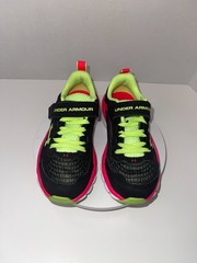 Youth/Preschool Under Armour Assert 9 Running Sneakers–Black W/Pink & Lime| 12K