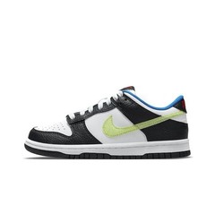 Nike Dunk Low White Light Lemon Twist Signal Blue Green (GS) Size Shoes