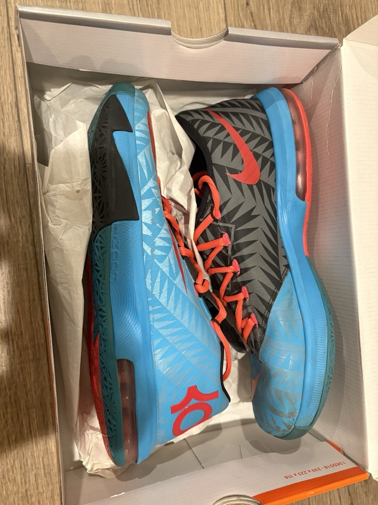 2013 NIKE KEVIN DURANT KD 6 N7 BLUE RED 626368-466 Size 10