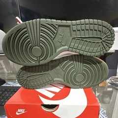 Nike Dunk High (GS) White Cargo Khaki 6Y Unisex Kids Sneaker