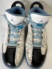 Nike Air Jordan Dub Zero Youth 4Y White/Blue/Black DV1360-114 Shoes