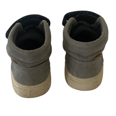 State Kids Grey Navy Blue Mid Top Hook and Loop Sneakers Size 8M 5833914
