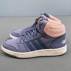 Adidas Hoops Mid Top 2.0 Athletic Sneakers Shoes Youth 6 Purple Pink Basketball