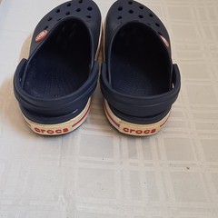 Crocs Crocband Kids Clogs Blue/Red/White Stripe US C10 Slip-On Strap