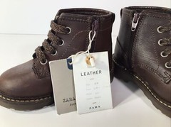 ZARA – Kids high top brown work boot style “NWT “ USA Size 5.5~
