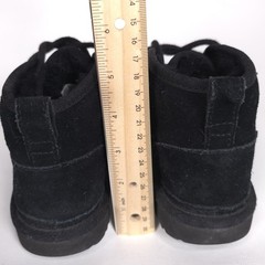 UGG Neumal Black Suede Chukka Boots Unisex Kids Size 1 Youth Lace Up