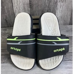 Ortopee Kids Slide Sandals Black Grey Lime Green Adjustable Strap Size EUR 27
